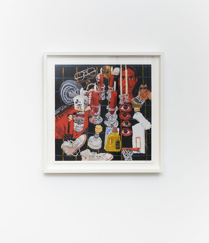 Picture of "Self Portrait, Shoes and Things" print framed
