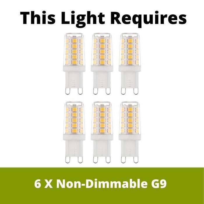 ayres semi flush ceiling light ayres 6ch by Endon Lighting LED Lamp Bulb Guide