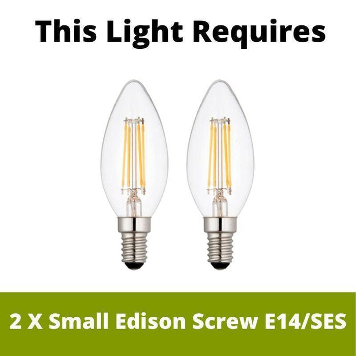 bernice twin arm antique brass finish wall light LED Lamp Bulb Guide