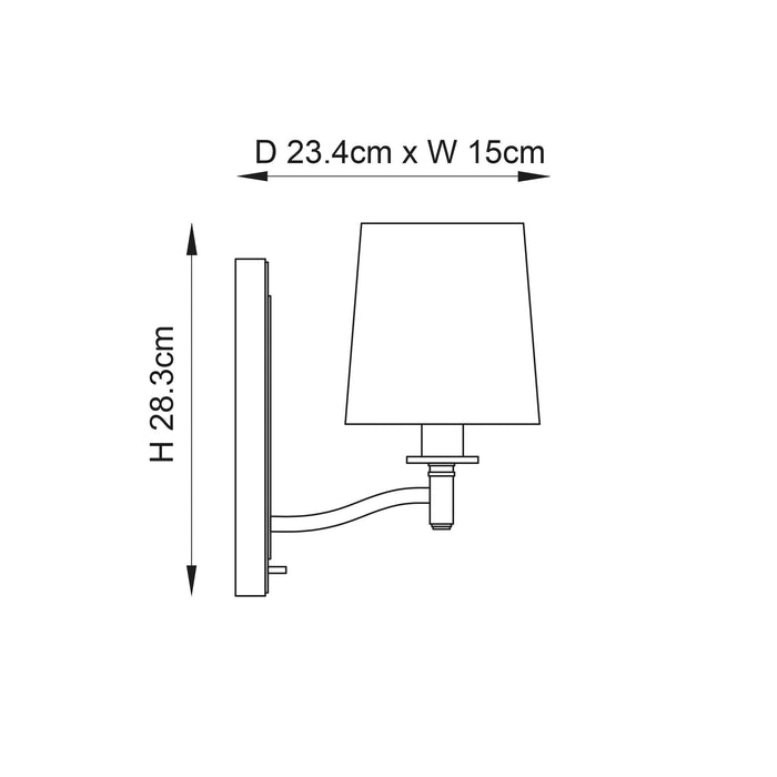 ortona 1lt wall light by Endon Lighting Hallway lights Close Up