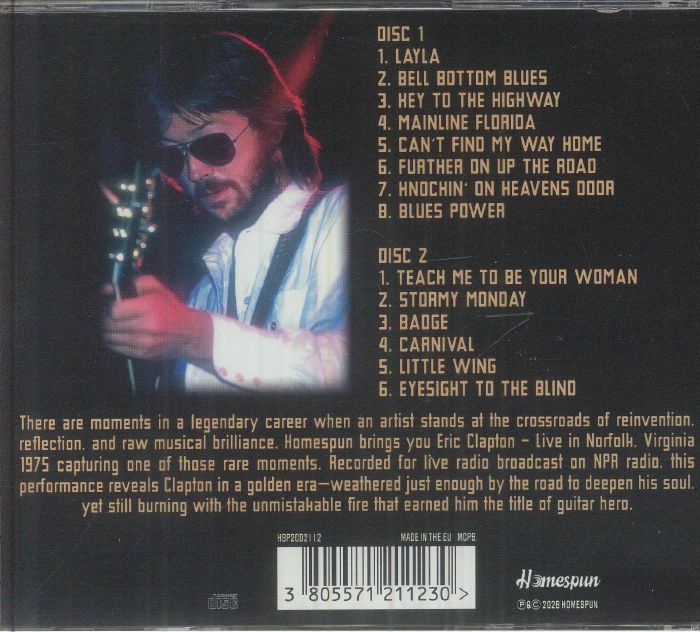 Eric Clapton- Scope Arena, Norfolk Virginia 1975 [2CD] Limited Edition (import)