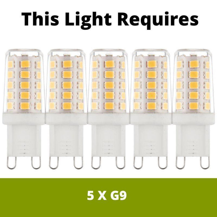 etta chrome finish semi flush 5 light bathroom ceiling light LED Lamp Bulb Guide