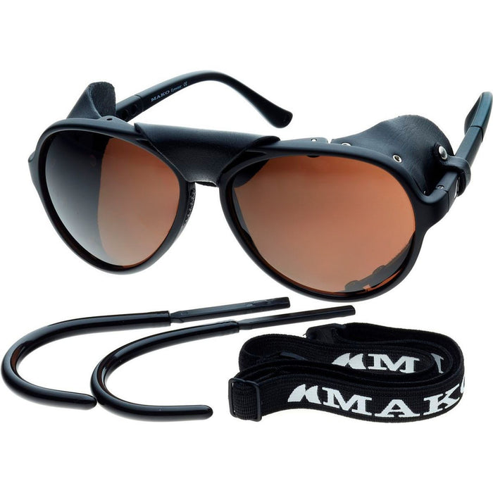 Explorer, Matte Black/Copper Photochromic Polarised Glass Lenses
