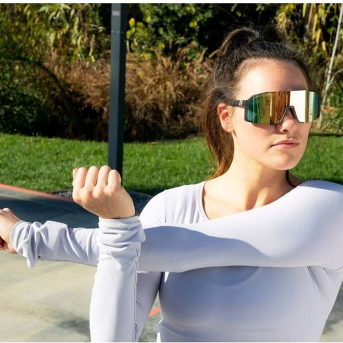 Expose, Fortunate Gina Matte Grey/Champagne Mirror Polarised Lenses