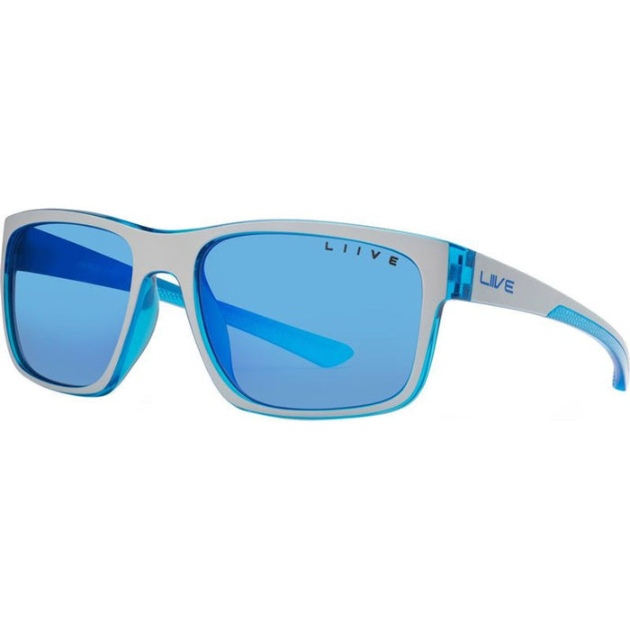 Fairway X, White and Xtal Blue/Blue Mirror Lenses