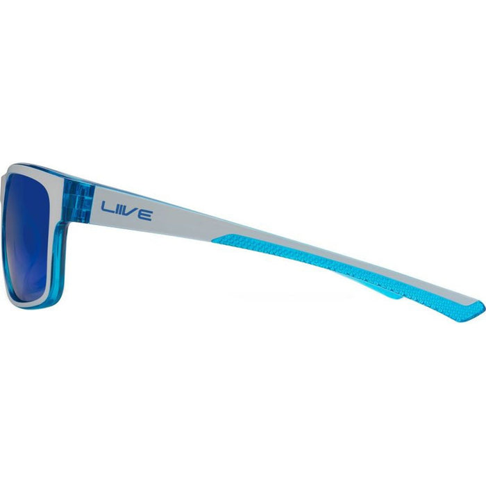 Fairway X, White and Xtal Blue/Blue Mirror Lenses
