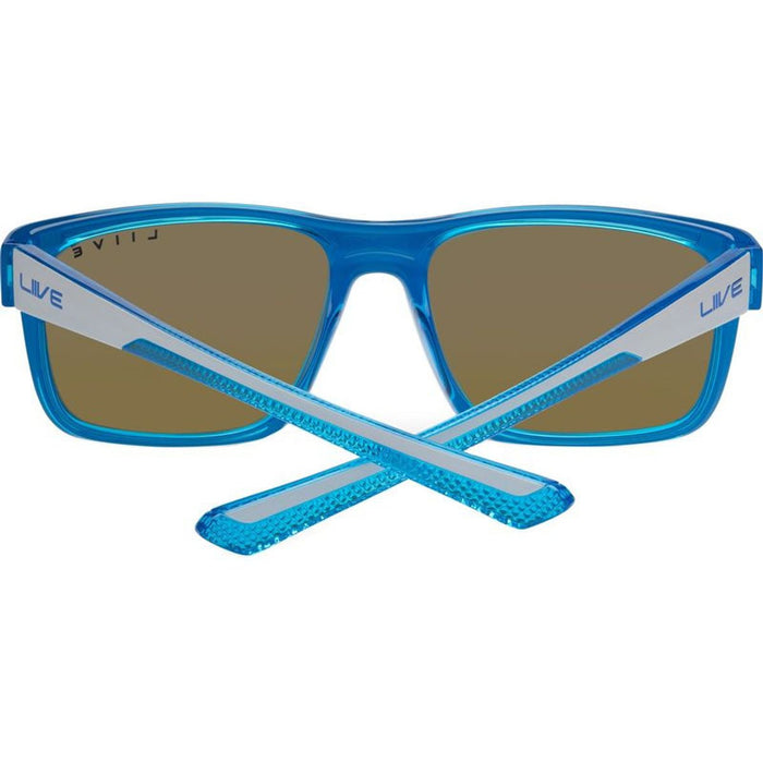 Fairway X, White and Xtal Blue/Blue Mirror Lenses