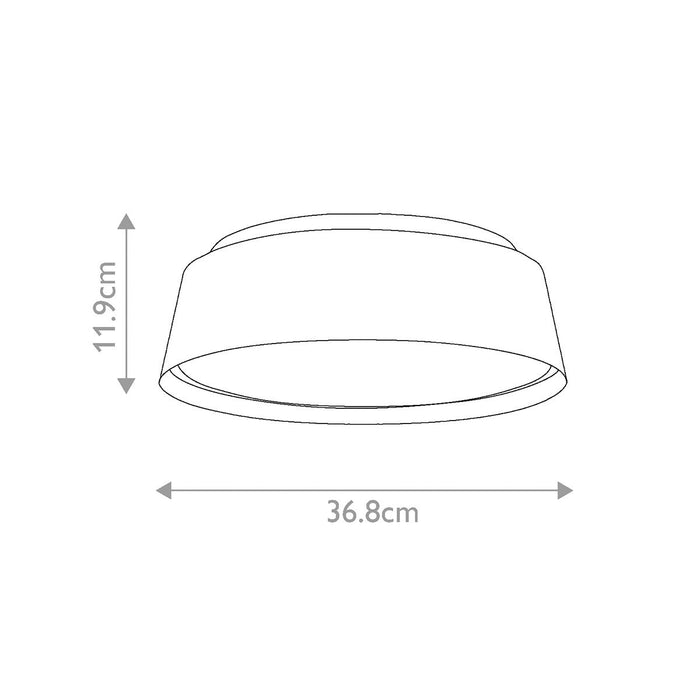 Feiss Asher 3 Light Flush Black Ceiling Light — close-up detail