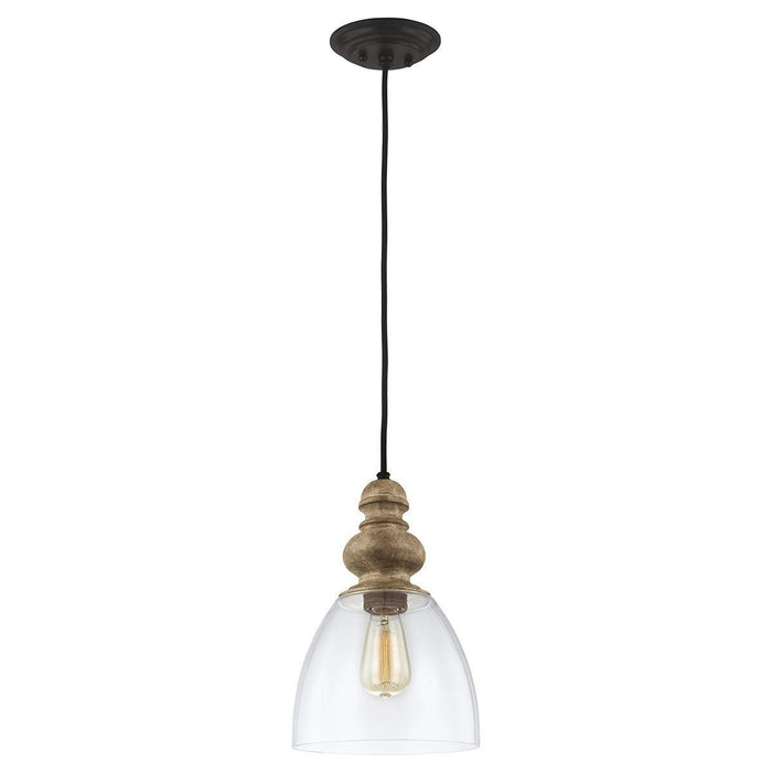 Feiss Matrimonio 1 Light Driftwood Pendant Ceiling Light-Ceiling Pendant Lights-Elstead Lighting-1-Tiffany Lighting Direct