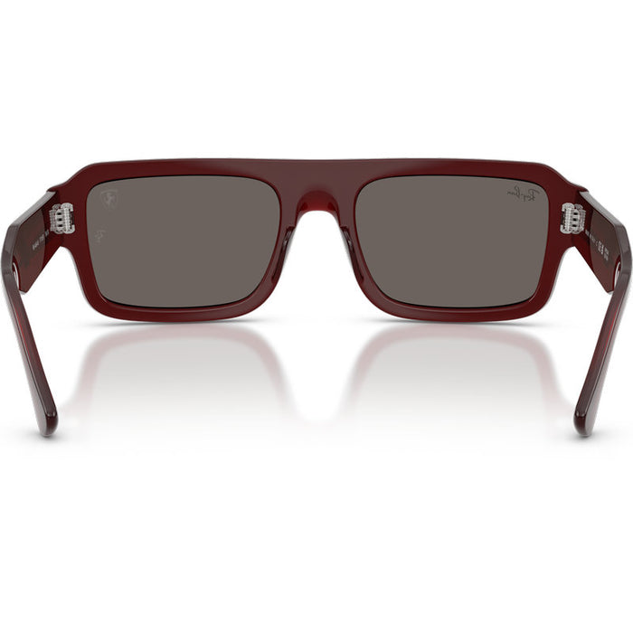 Ray-Ban Flacko RB4454M Transparent Red Dark Grey Glass Inner