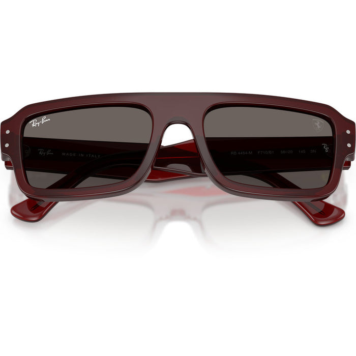Ray-Ban Flacko RB4454M Transparent Red Dark Grey Glass Front2