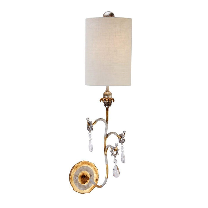 Flambeau Tivoli 1 Light Gold & Cream Wall Light image 1