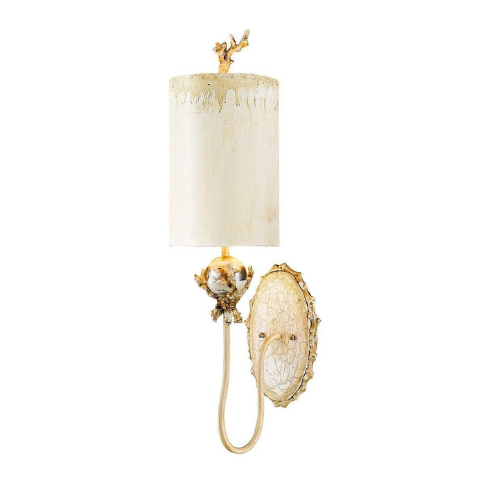 flambeau trellis 1 light putty and silver wall light fb