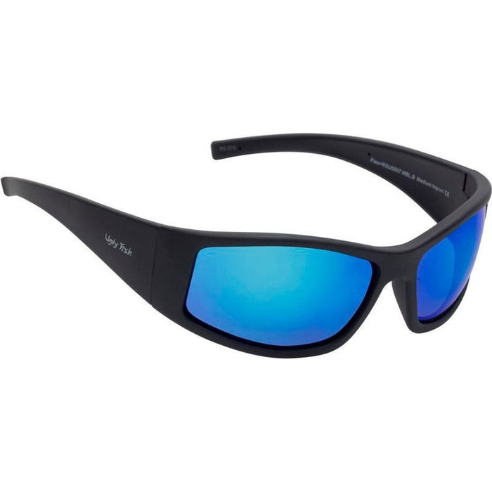Flex Safety RSU5507, Matte Black/Blue Mirror Lenses