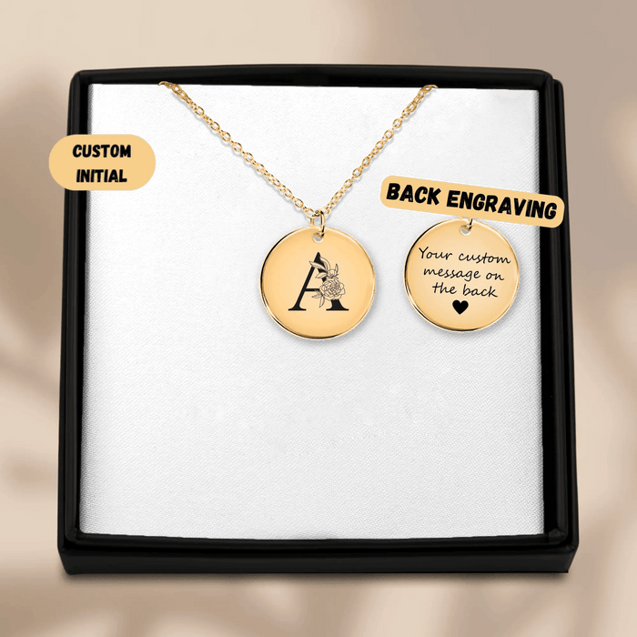 Floral Initial Necklace – A - FloofChonk