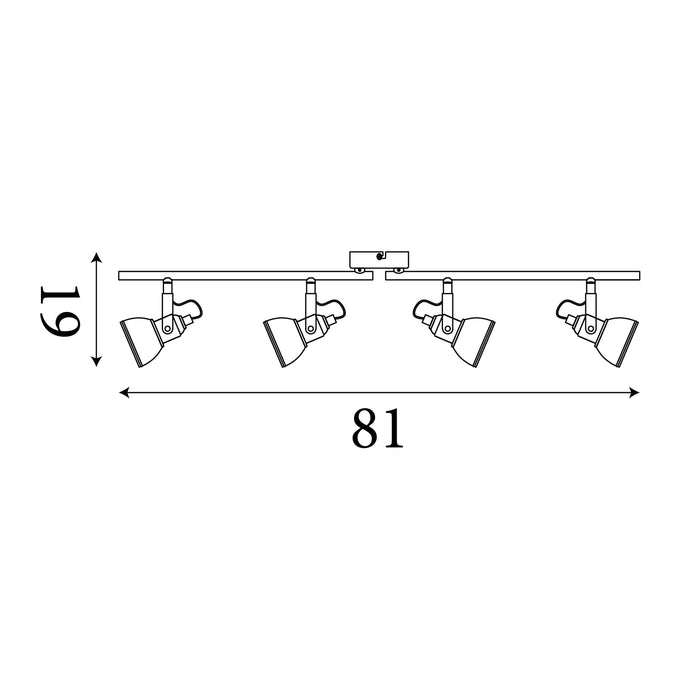 Focus 4 Light Bar Kitchen Ceiling Spotlight size image