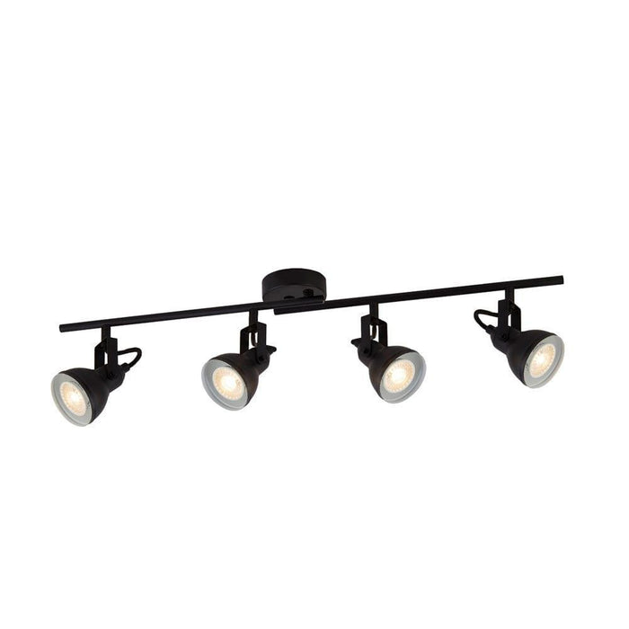 focus 4 light black adjustable split bar spotlights