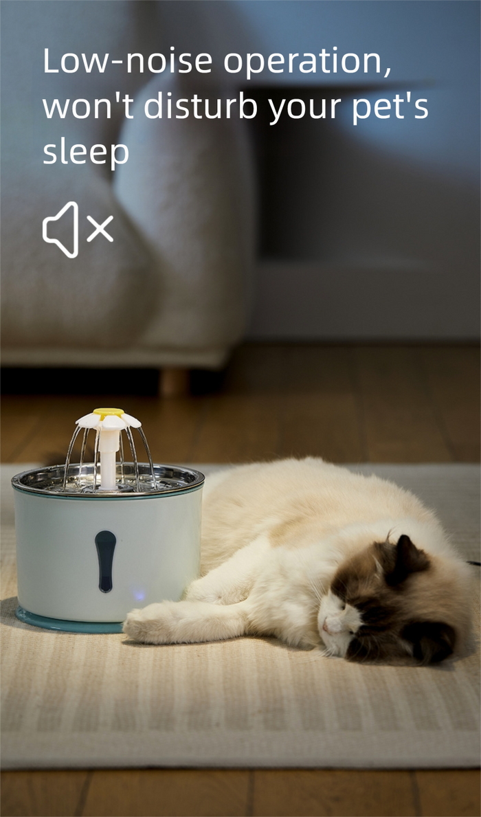 Fontaine à eau automatique pour animaux de compagnie avec 4 filtres de rechange