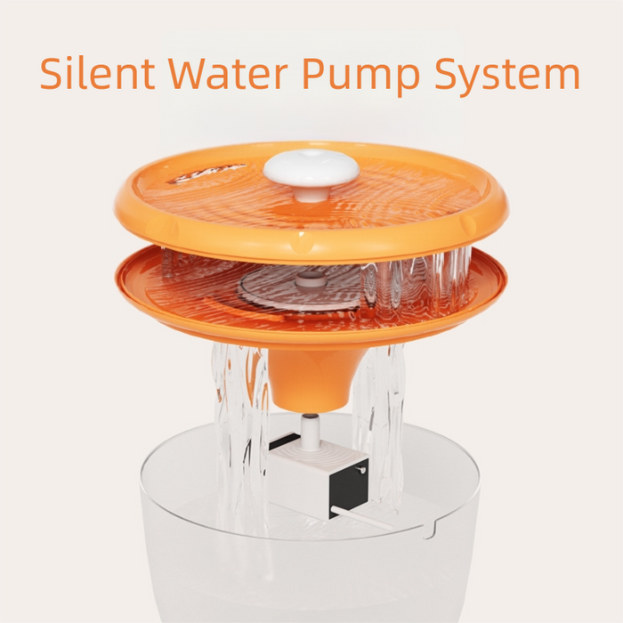 Fontaine à eau pour animaux de compagnie 1,8 L avec 4 filtres de rechange