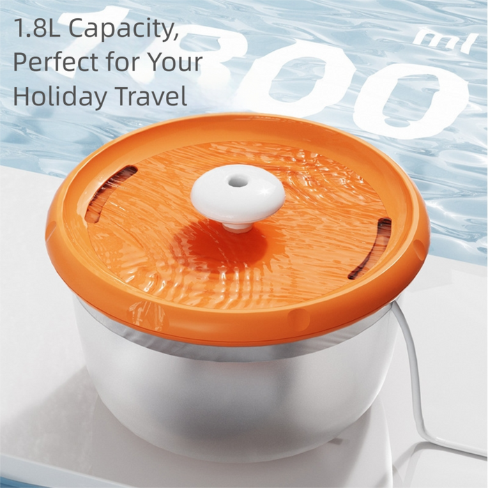 Fontaine à eau pour animaux de compagnie 1,8 L avec 4 filtres de rechange