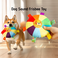 Frisbee arc-en-ciel à clochette pour chien