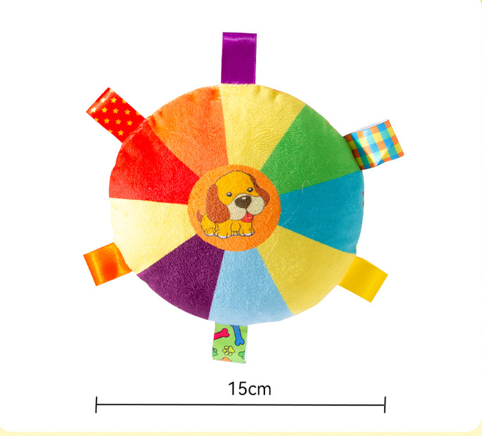 Frisbee arc-en-ciel à clochette pour chien