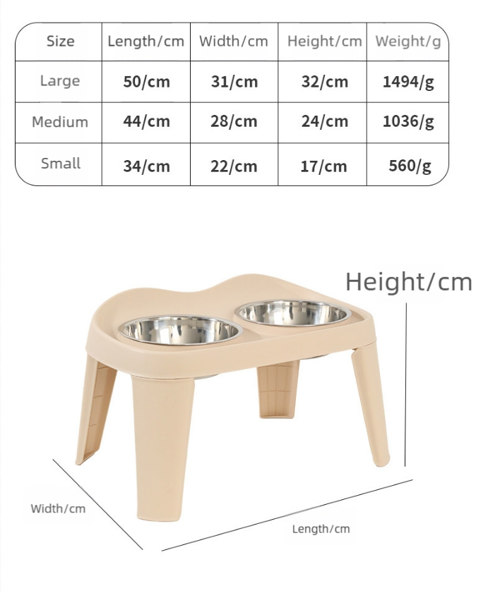 Gamelles surélevées pour grands chiens (taille M)