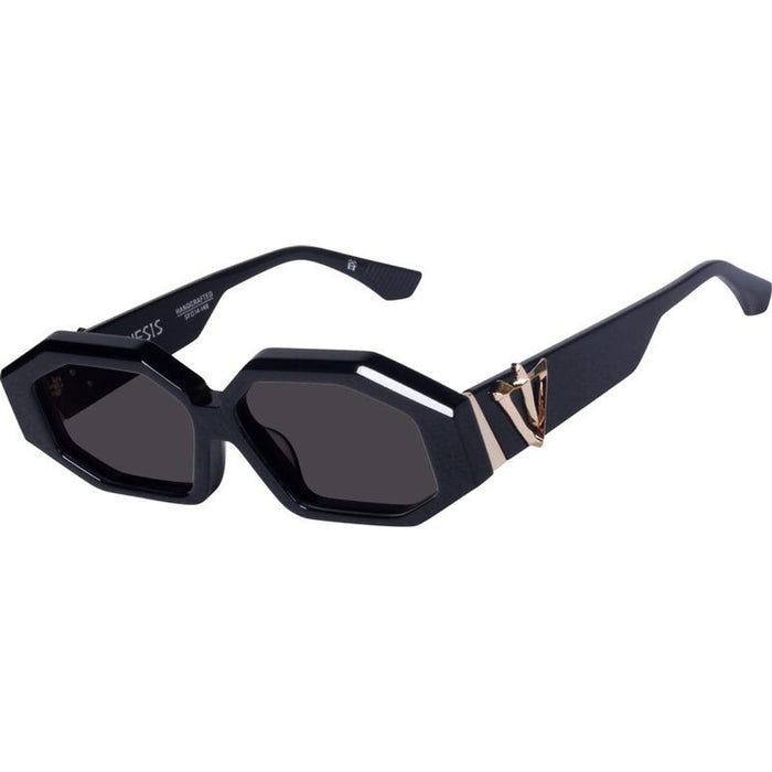 Genesis, Gloss Black with Gold Metal/Black Lenses