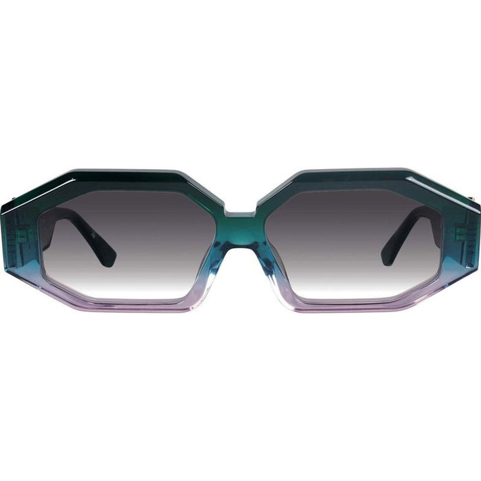 Genesis, Forest Green Fade to Rose with Gold Metal/Black Gradient Lenses