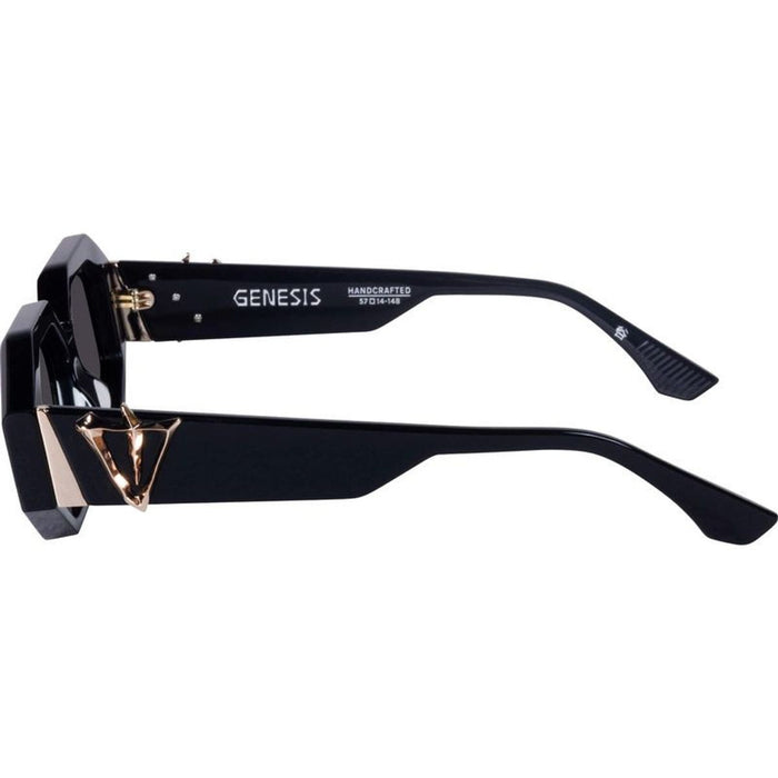 Genesis, Gloss Black with Gold Metal/Black Lenses