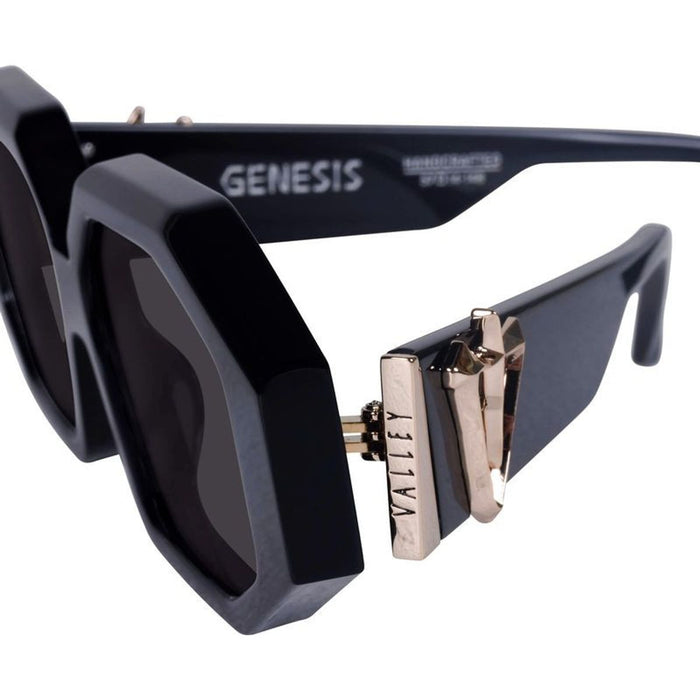 Genesis, Gloss Black with Gold Metal/Black Lenses