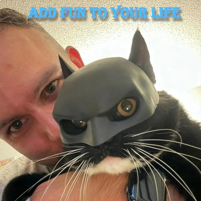 Gift Black Bat Cat Avenger Mask Matte Cool Bat Mask Superhero Cute Pet Toys For Cats And Dogs - FloofChonk