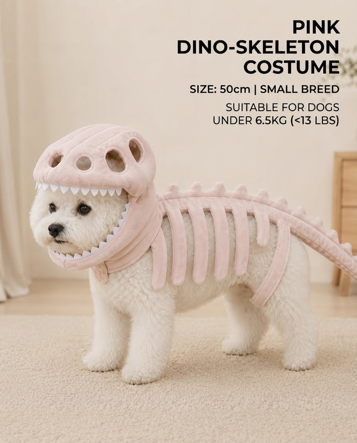 Glow-in-the-Dark Dinosaur Skeleton Dog Costume