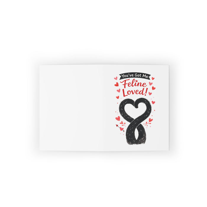 Greeting Card - "You’ve Got Me Feline Loved" Cute Cat Love Card (Pack of 8/16/24) - FloofChonk