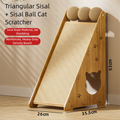 Griffoir triangulaire pour chat avec balle en sisal