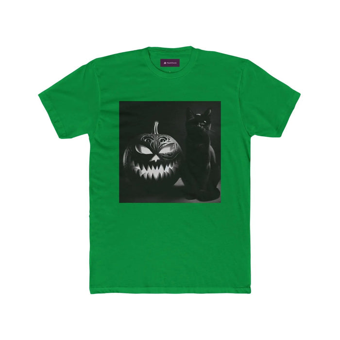 Halloween Cat & Pumpkin Unisex Tee - FloofChonk
