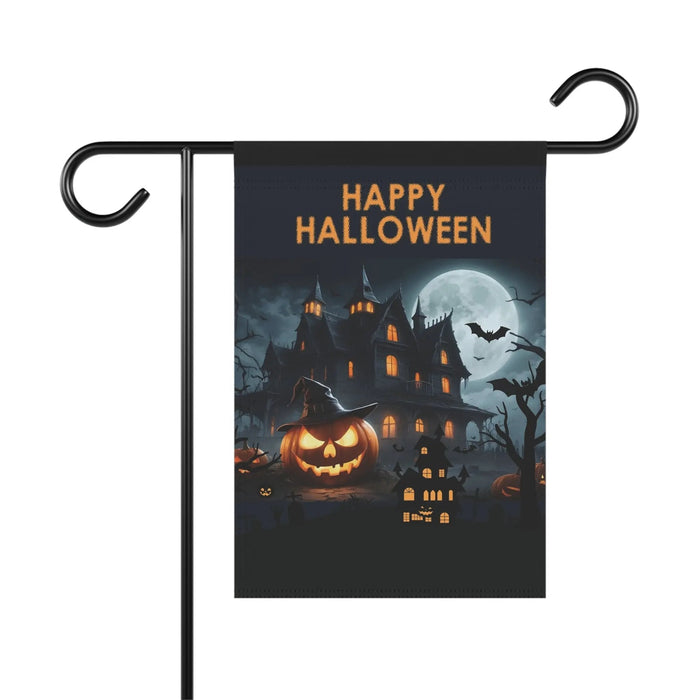 Halloween Garden Banner, Spooky House Decor, Outdoor Halloween Flag, Holiday Yard Sign, Fall Seasonal Decoration - FloofChonk