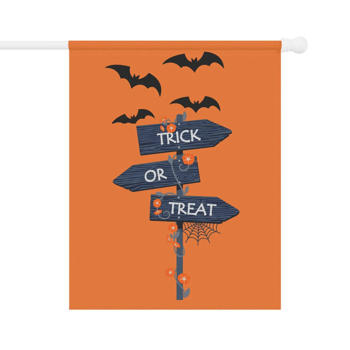 Halloween Garden Banner, Trick or Treat Flag, Seasonal Yard Decor, Fall Home Decoration, Spooky Outdoor Sign - FloofChonk