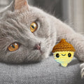 Handmade Catnip Toy | Augie the Acorn Chunkle Puff Infused with Miracle Nip Botanicals - FloofChonk