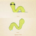 Handmade Catnip Toy | Noodle the Inchworm Chunkle Puff Infused with Miracle Nip Botanicals - FloofChonk