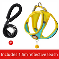 Harnais et laisse adorables pour petits chiens, gilet léger et doux pour chiots, maille respirante anti-traction.