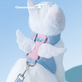 Harnais et laisse Angel Cat (1,2 m) pour les promenades, gilet souple et ajustable anti-fugue
