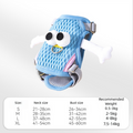 Harnais pour chien aux grands yeux mignons, anti-traction, ajustable et respirant, idéal pour les promenades.