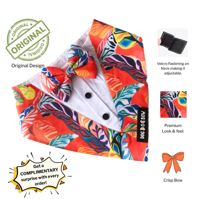 Hawaii Print Tuxedo Bandana