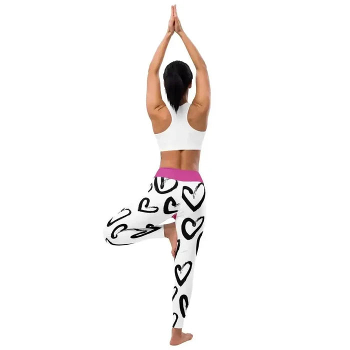 Heart Yoga Leggings - FloofChonk
