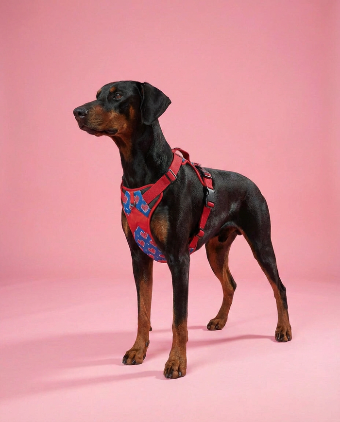 Hearty blue Double Padded Harness