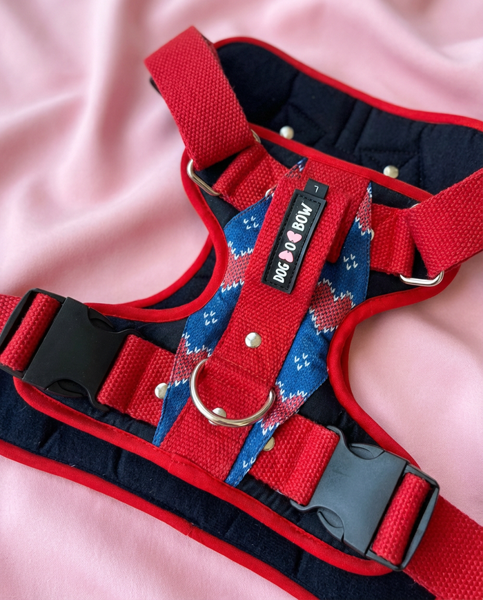 Hearty blue Double Padded Harness