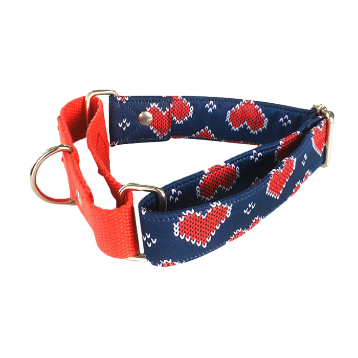 Hearty Blue print Martingale Collar (1.5 inch width)