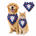 Hearty Blue Printed Tuxedo Bandana
