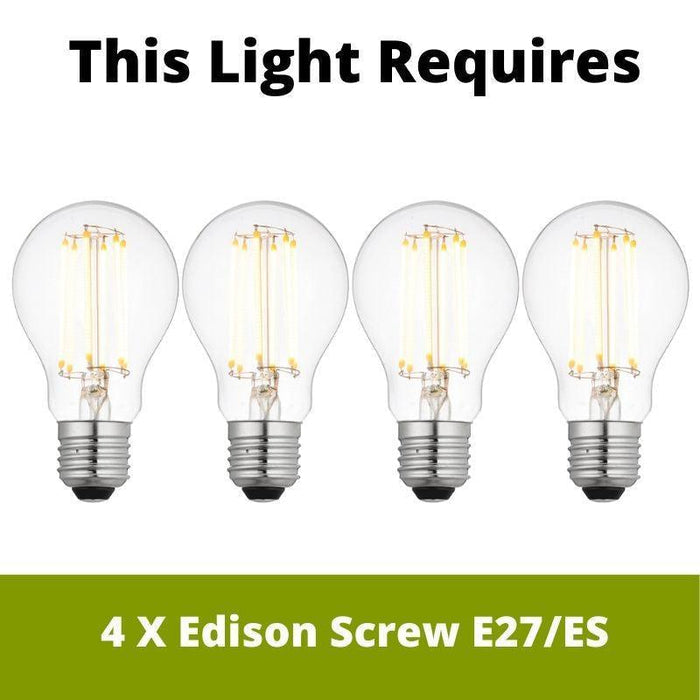 Hinkley Congress Chrome Chandelier - 4 Light Glass Shades-Elstead Lighting-2-Tiffany Lighting Direct
